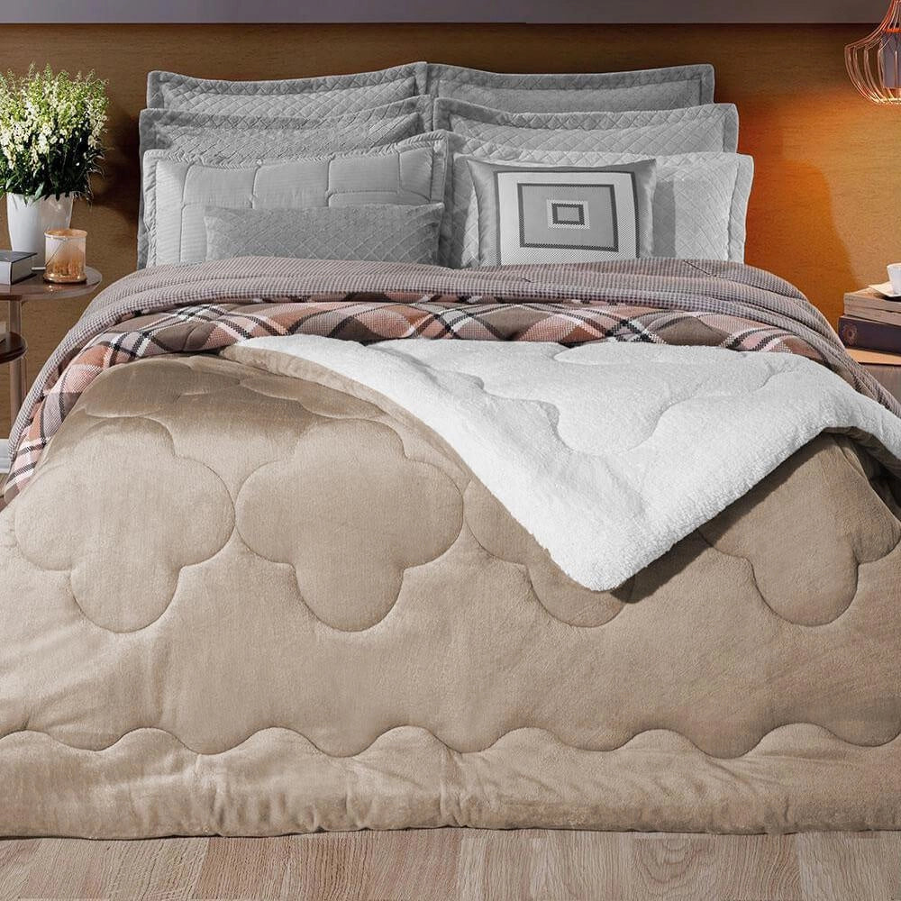 Edredom Plush/Sherpa Liso