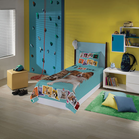 Colcha 3D Dog Lovers Com 2 peças