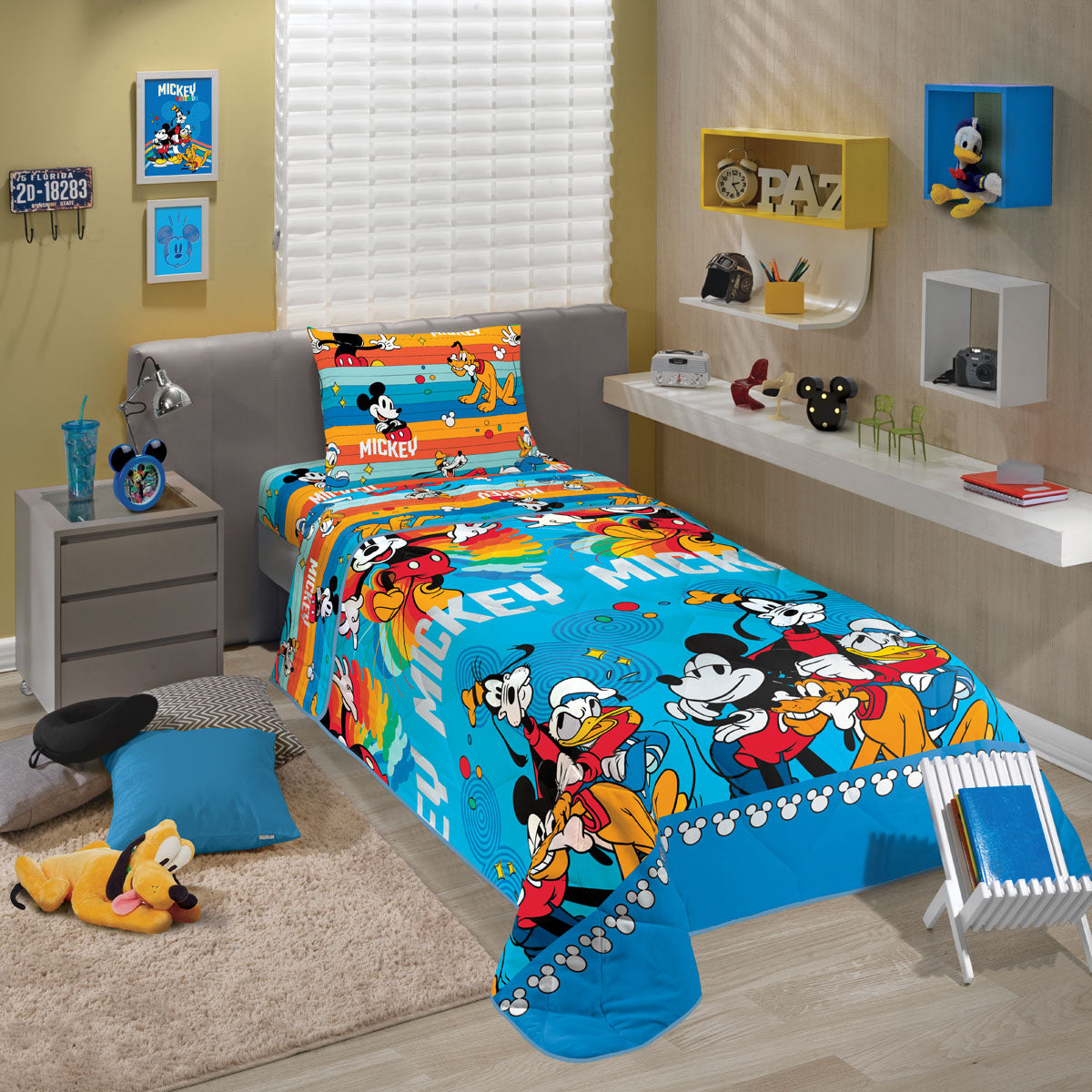 Colcha Dupla Face Mickey