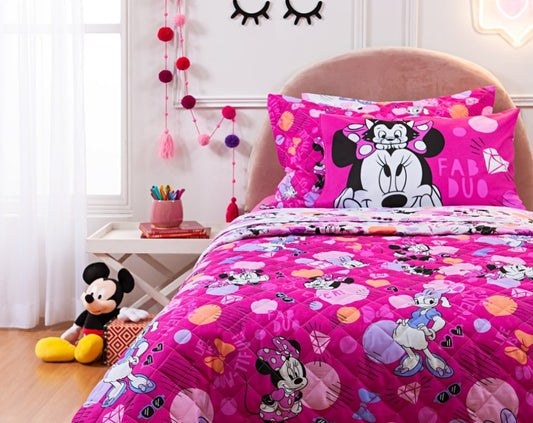 Jogo de Cama Solteiro 3 Peças Minnie/Princesas