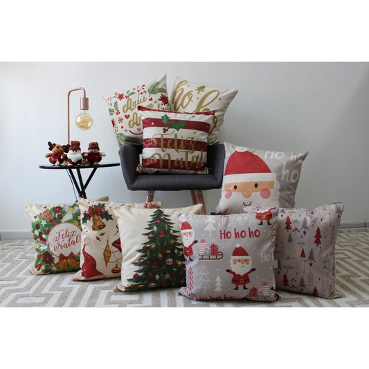 Capa de Almofada Suede Natal 43cm x 43cm