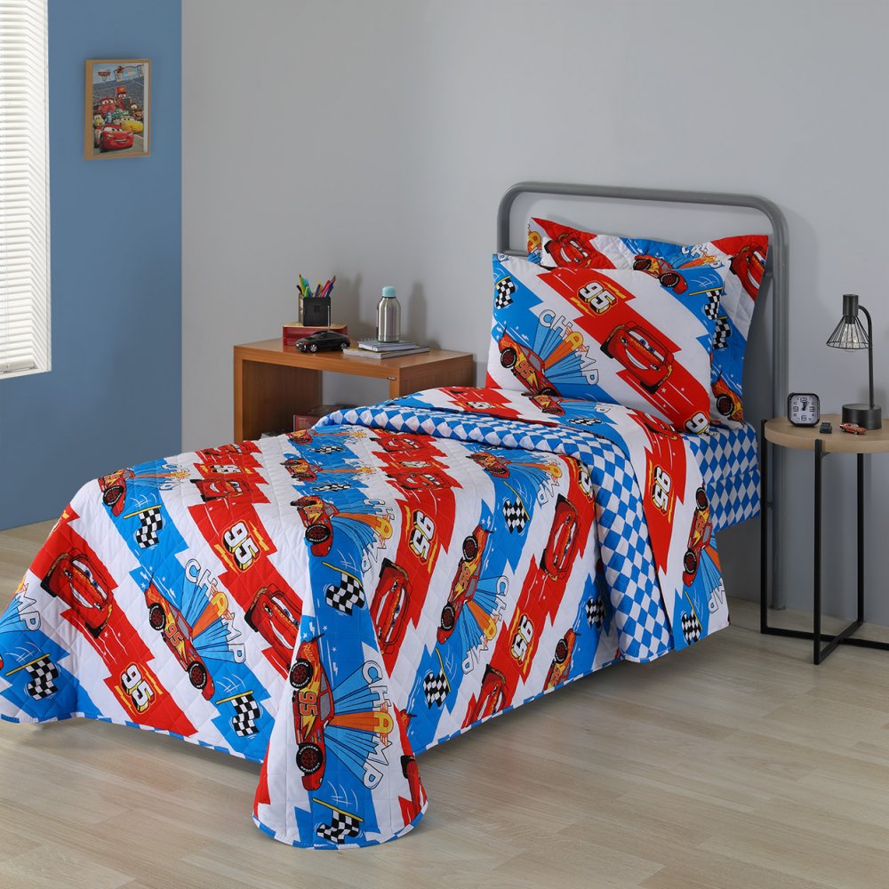 Jogo de Cama Solteiro 3 Peças Carros/Mickey Friends